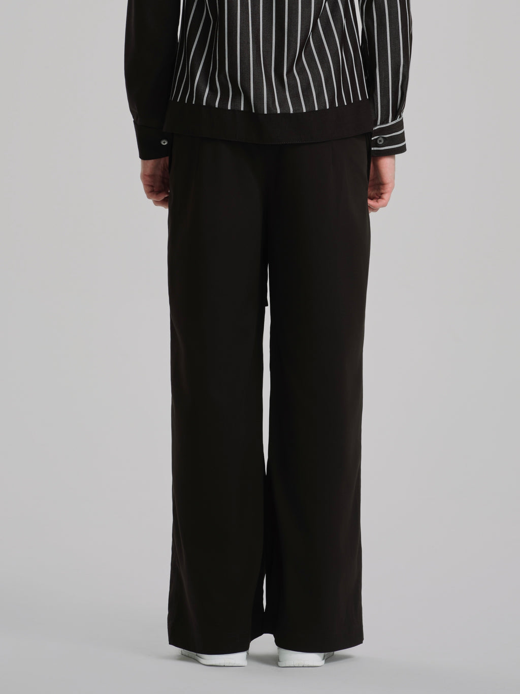 Shadow Stripes Wide Deconstructed Pants