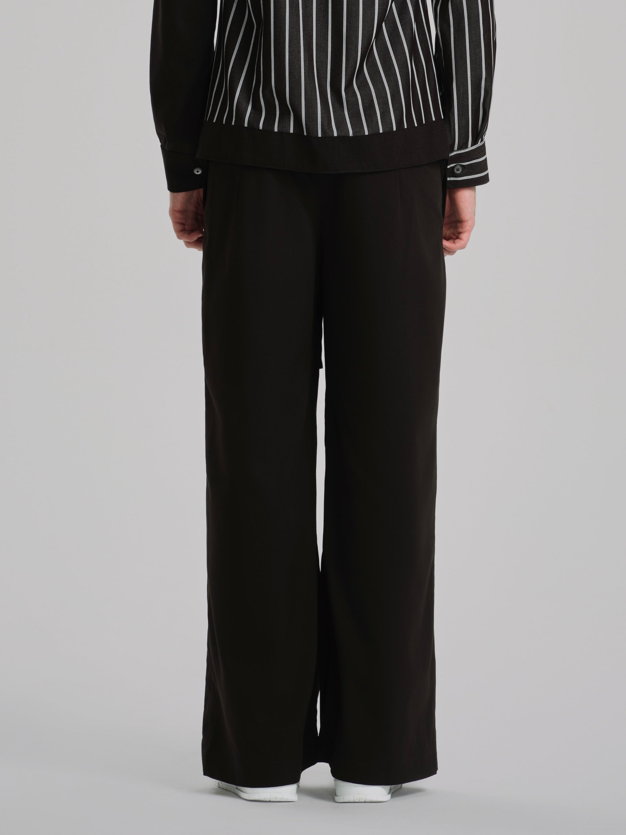 Shadow Stripes Wide Deconstructed Pants