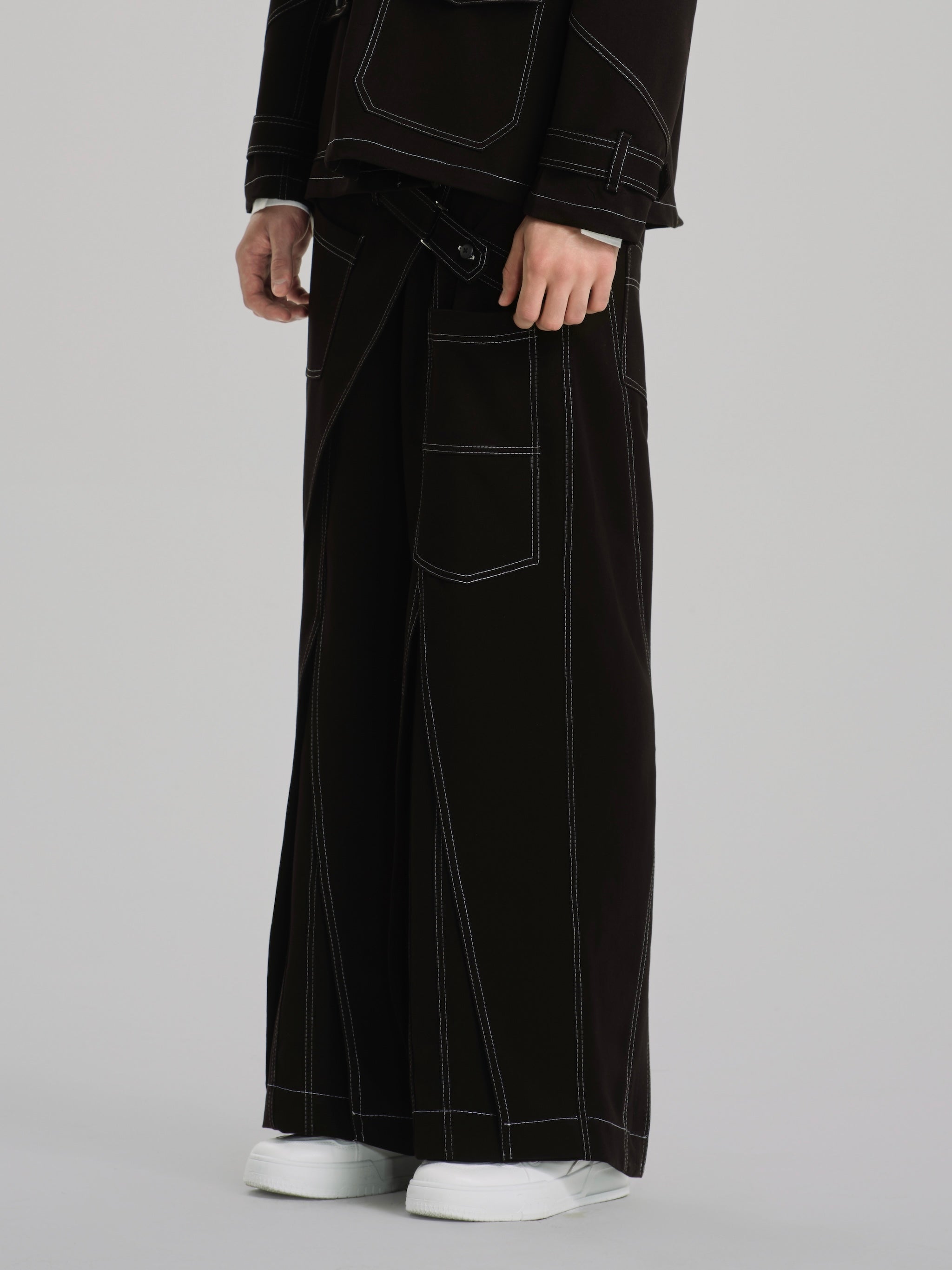 Black Nomad Wide Utility Pants