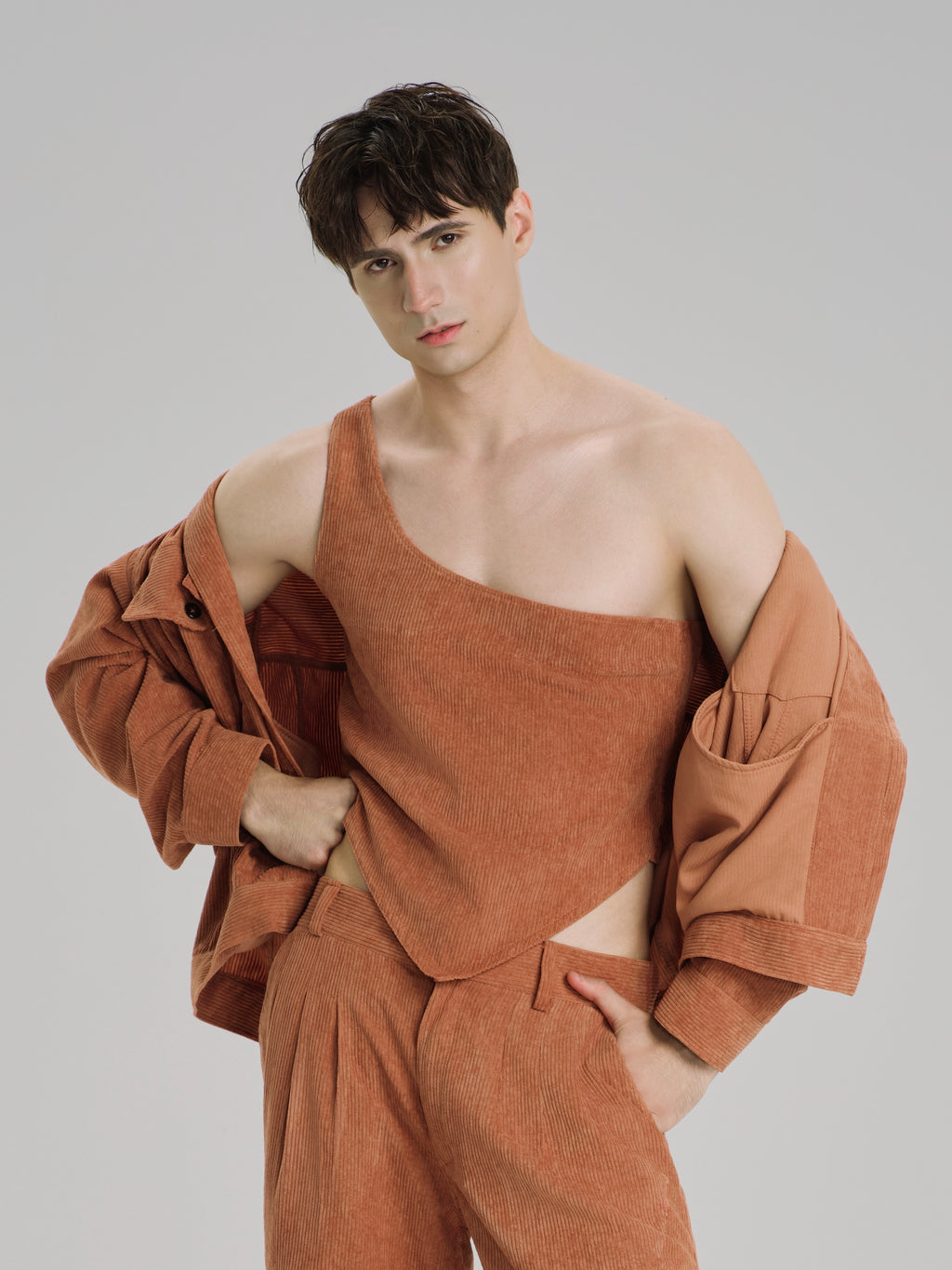 Terracotta One Shoulder Top