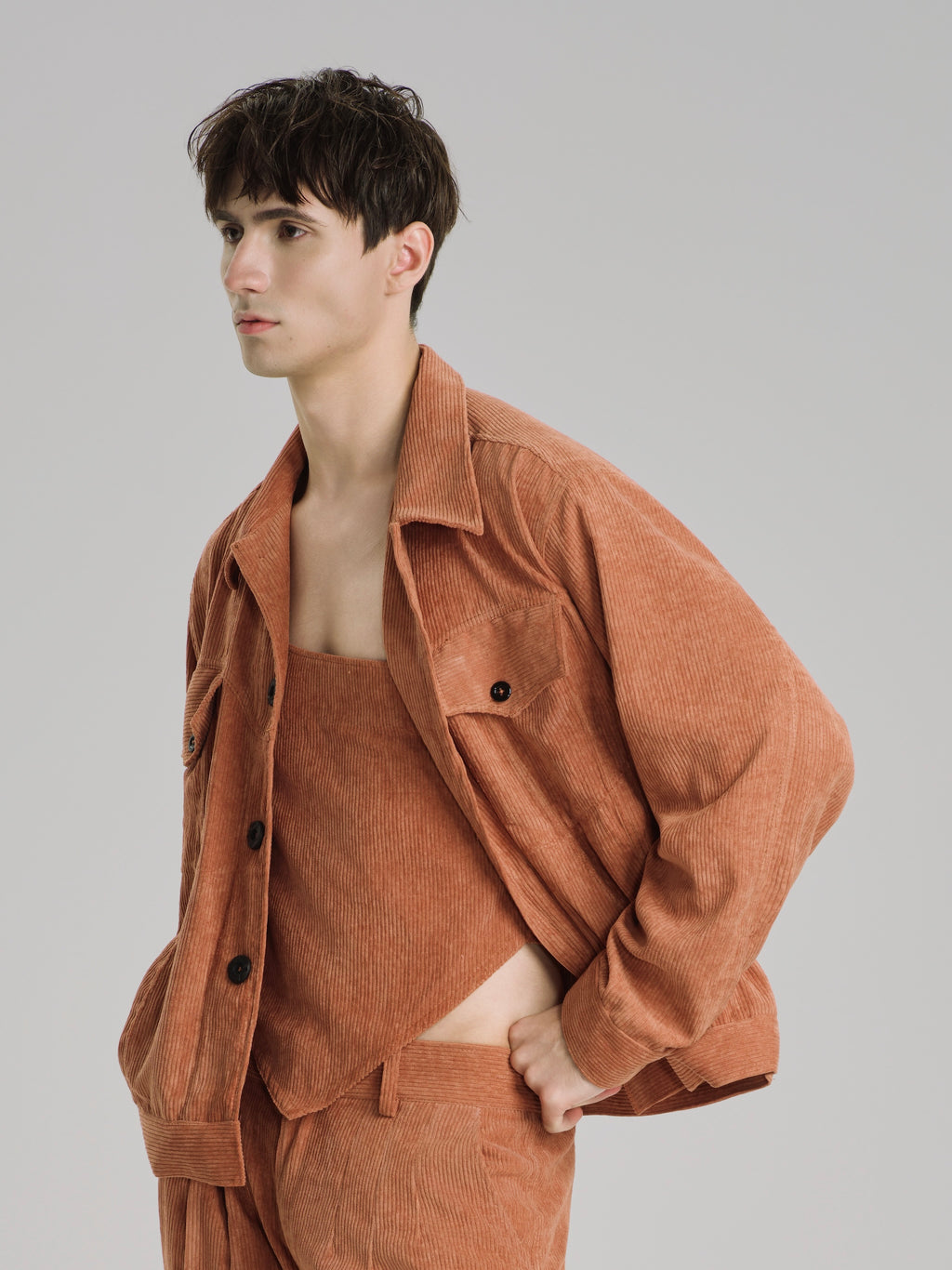 Terracotta Corduroy Jacket