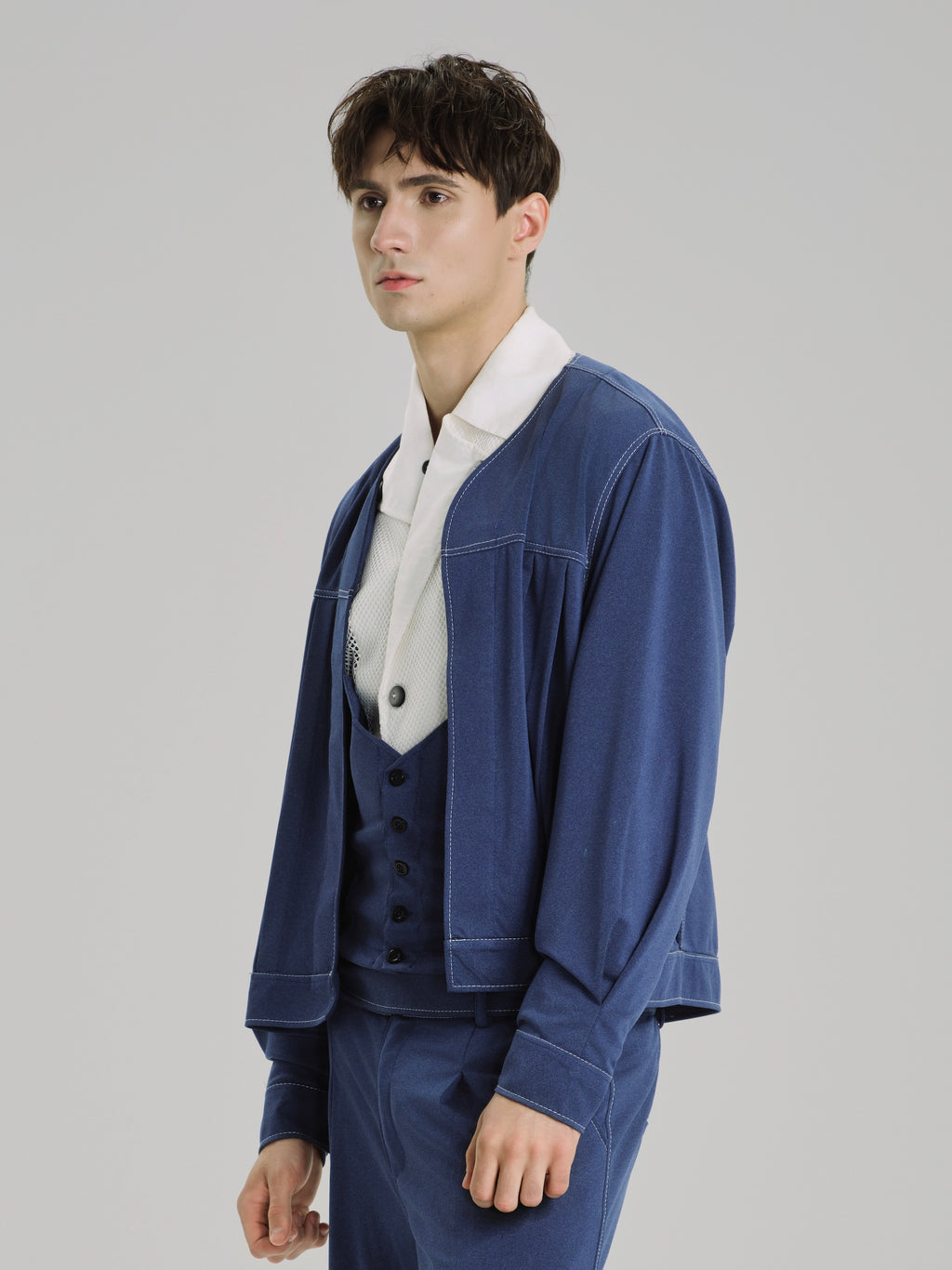 Bleu Marais Cropped Jacket