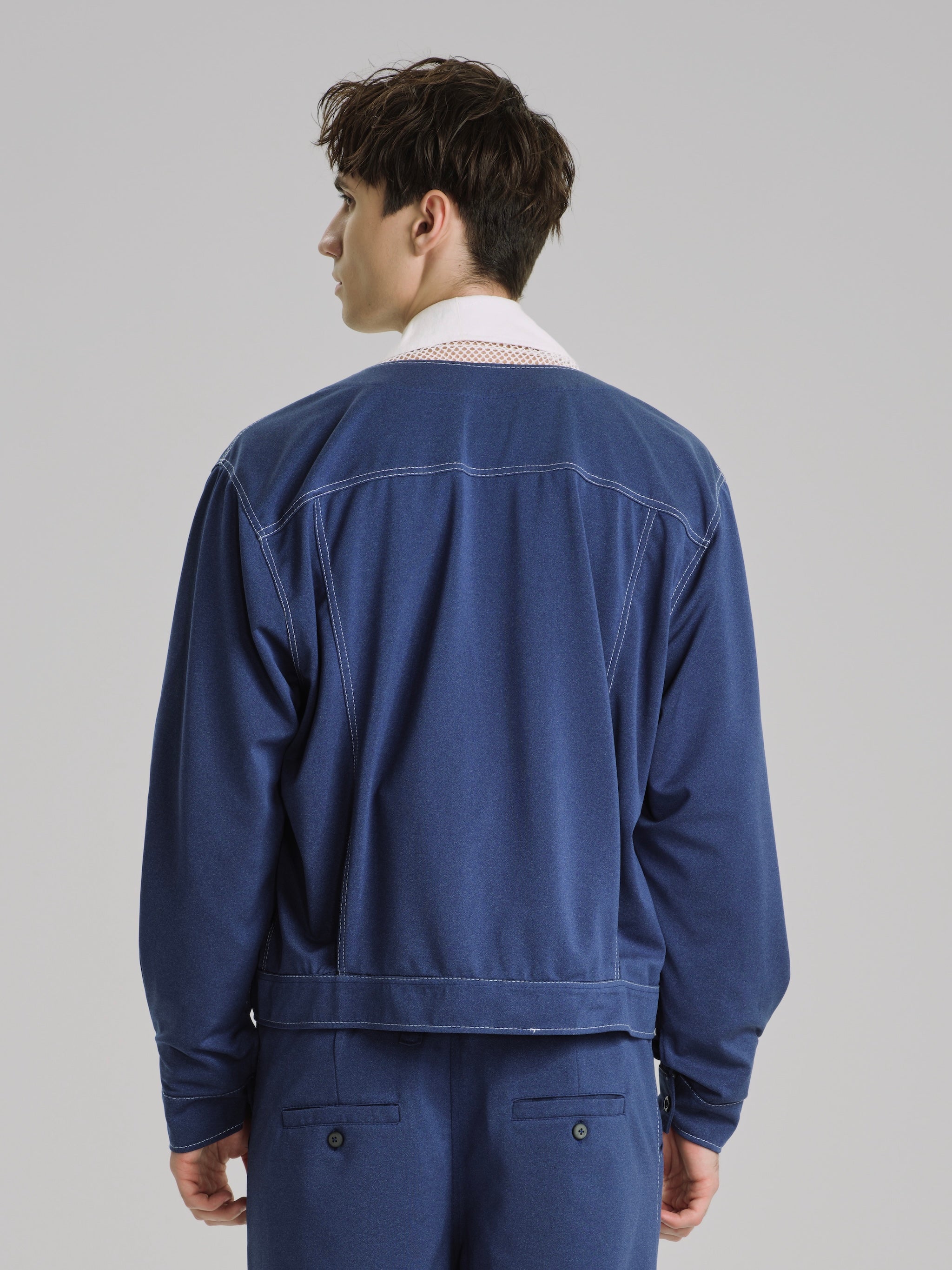 Bleu Marais Cropped Jacket