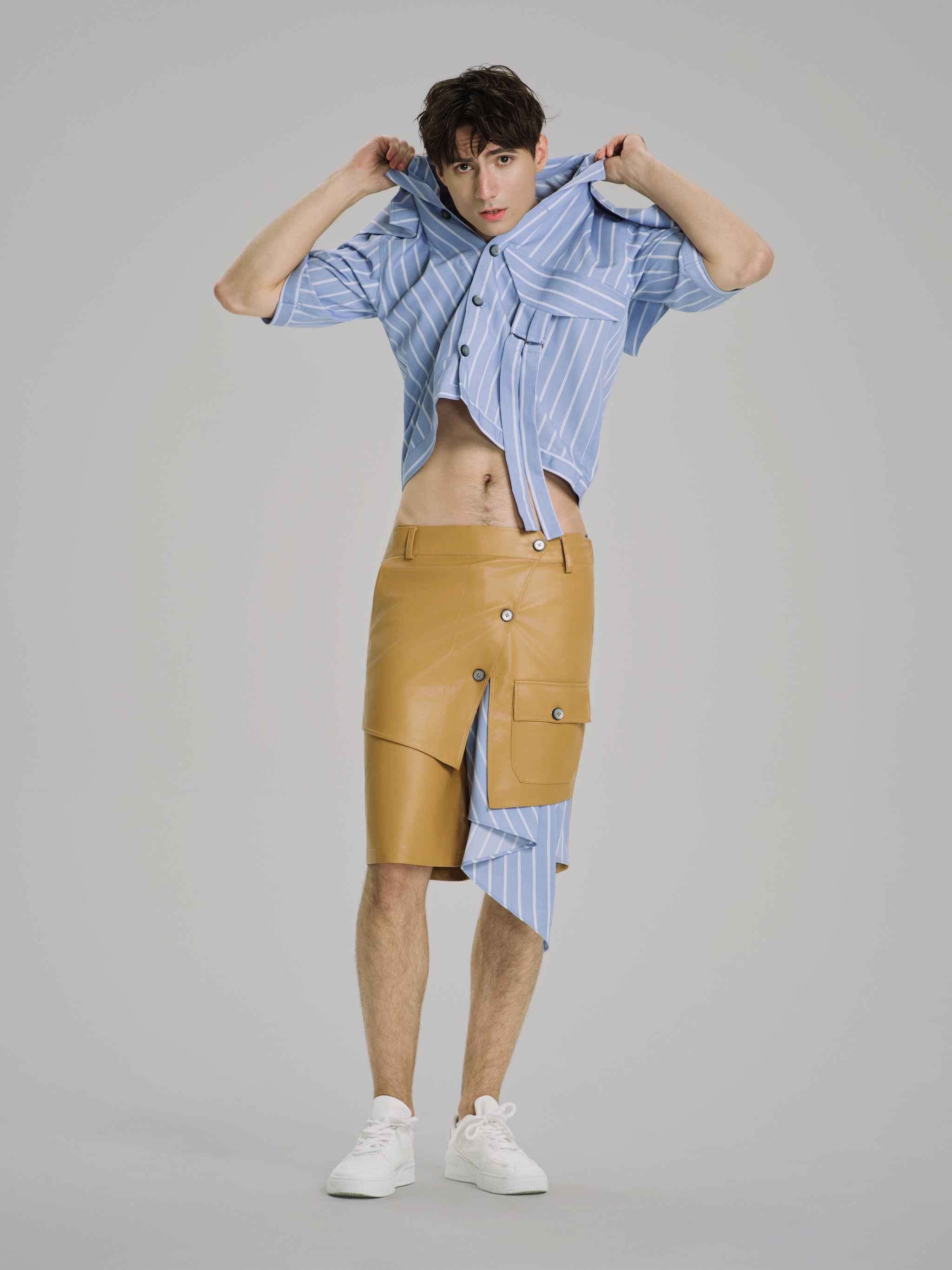 Bleu Ciel Nomade Asymmetric Short